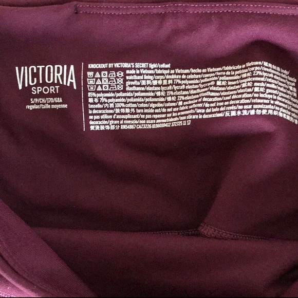 👑VICTORIA’S SECRET MAROON MESH LEGGINGS! - Picture 2 of 5